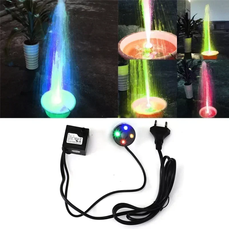 Fish Aquatic Pet Aquarium Pond Eu Kit Serbatoio Fontana Sommergibile Pompe Pompa Acqua Aquario Led Plug