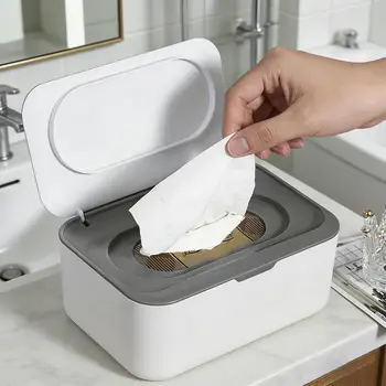 Scatola per salviette umidificate, contenitore antipolvere per salviette con coperchio, contenitore sigillante di grande capacità, porta salviette multifunzionale per neonati
