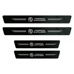 Car Door Sill Scuff Plate Decor Carbon Fiber Stickers (1/4/5Pcs) (4Pcs Car Door)