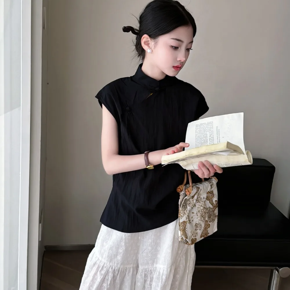 

Костюм для девочек во французском стиле, Новинка лета 2024, Однотонная футболка, длинная юбка, удобный повседневный летний детский костюм с вышивкой