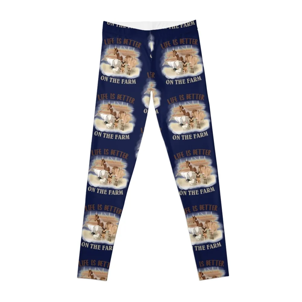 

Life Is Better On The Farm Leggings sporty woman gym gym Women's clothing