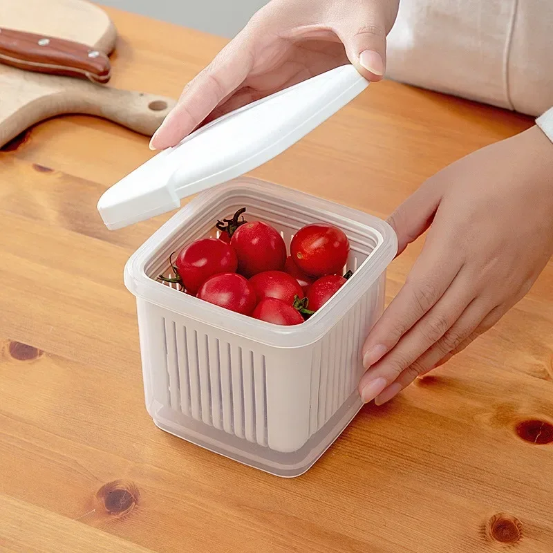 Double Ginger Garlic And Onion Box Can Be Separated From The Drain Ingredients Fresh Refrigerator Storage Box Fresh-Keeping