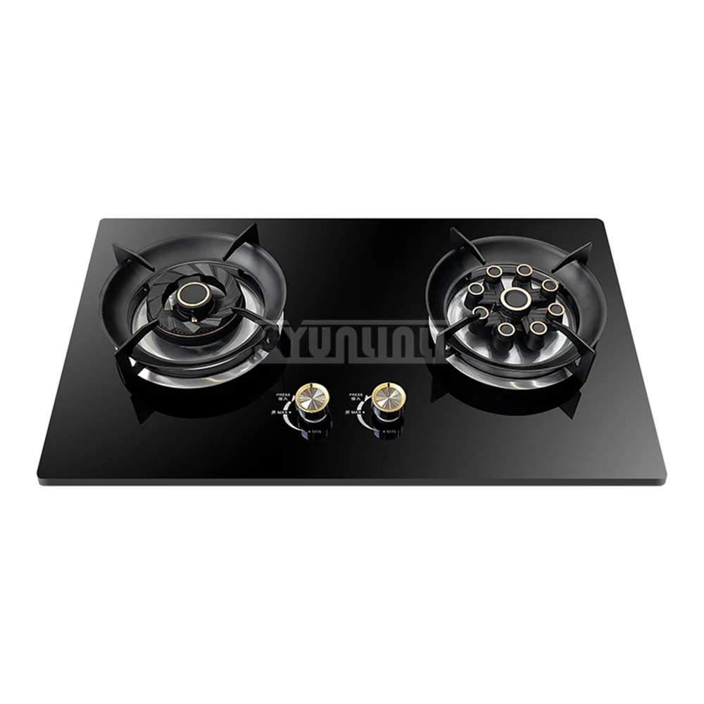 Household Energy-Saving Natural Gas Stove Liquefied Gas Stove 5.0KW Embedded Double Stove 5