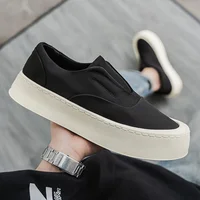 Men's Canvas Slip-On oes Breathable Thin Spor Low-Top Rubber Outsole Korean Sle round Toe Flat Heel  Color