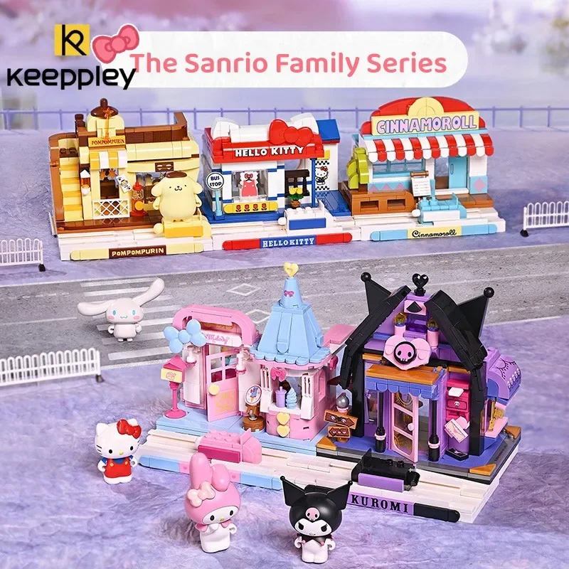 Keeppley K20805 Hello Kitty Series Mini Car Building Blocks Toy Set 