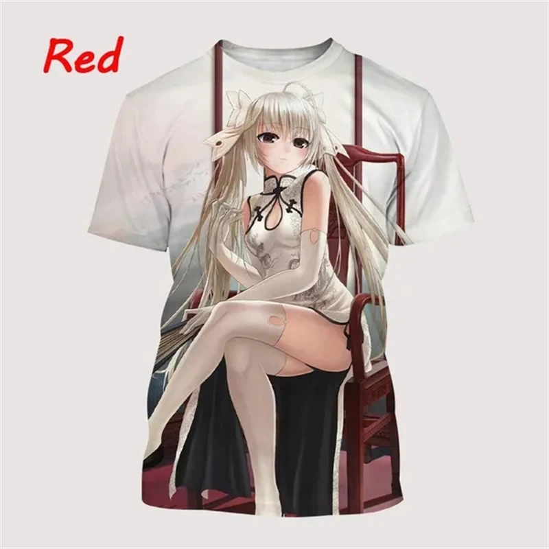 

Лидер продаж, топы Hentai y2k с 3D рисунком аниме в стиле Харадзюку, индивидуальная одежда Yosuga No Sora, высококачественные мягкие удобные футболки