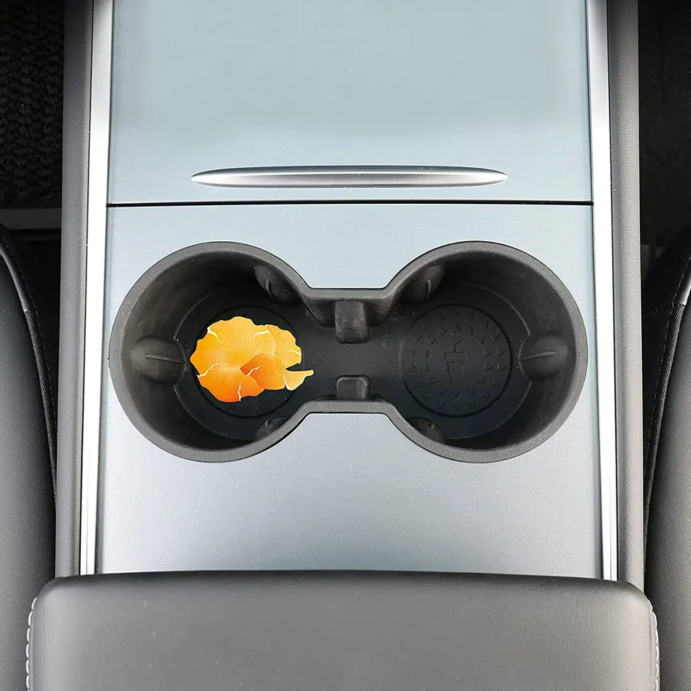 

Подставка для стакана из термопластичного эластомера, держатель для стакана с двойным отверстием для Tesla Model 3, модель Y 2021