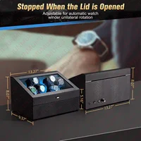Boîte de remontoir de montre pour montres automatiques, support rotatif de 6 montres 2