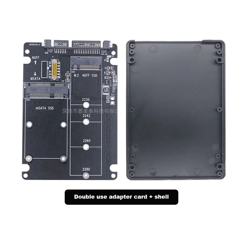 M.2 Converting Solid-state SSD to Sata3 External Hard Disk Box Ngff Msata to Serial Port Conversion Card Dual-use Two-in-One — view 6
