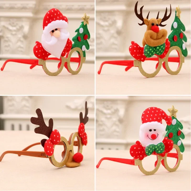 Christmas Ornaments Creative Christmas Items Party Glasses Frame Decoration DIY New Year Xmas Decoration Glasses Gift for Kids