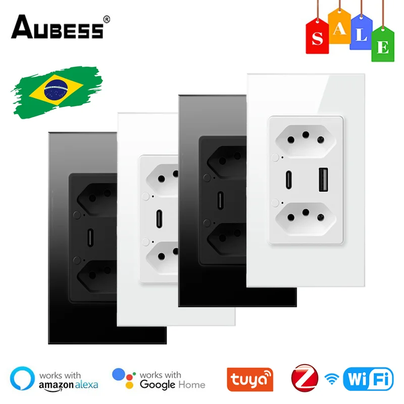 Smart Electric Wall Plug Zigbee  Electrical Outlet Brazil Home - Smart Wall  Socket - Aliexpress