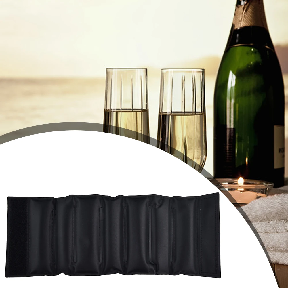 

Wine Cooler Bag 1pc Black Ice Pack Insulation Ice Pack PVC Champagne Red Wine Insulation Accessories High Quality