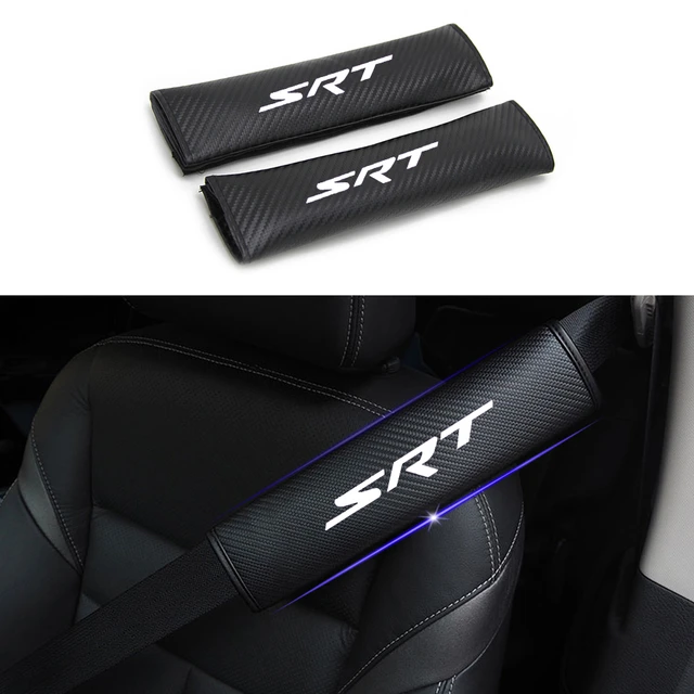 Car Logo Carbon Fiber Seat Belt Pads 2pc –