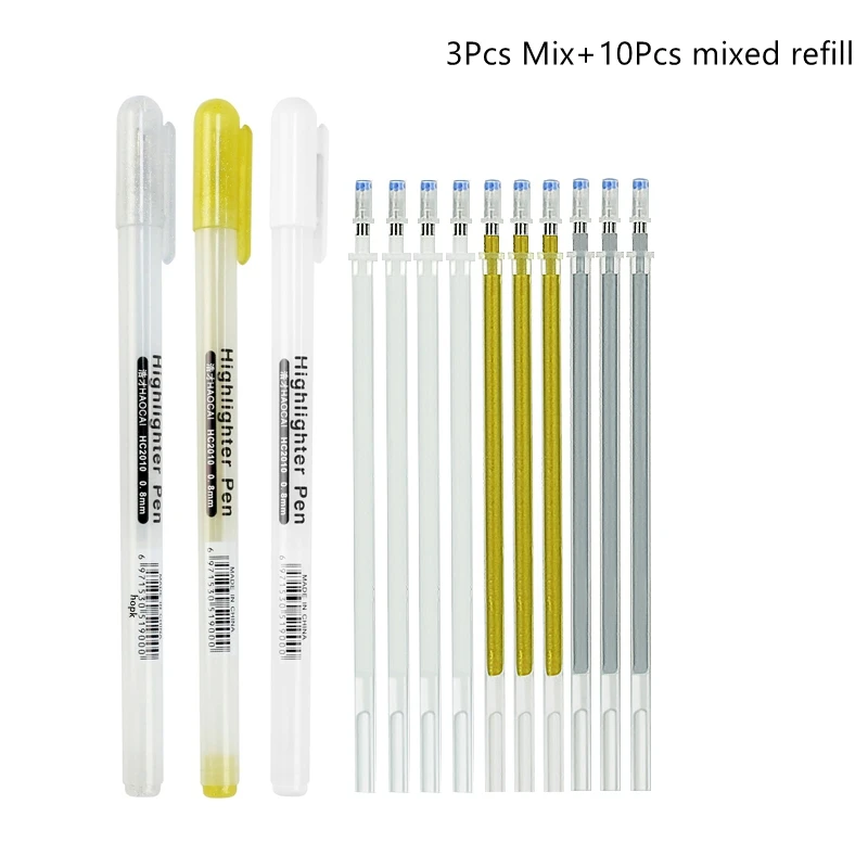 6Pcs/Set White Gel Pen Set 0.8mm Fine Tip Sketching Pens For Black Papers  Drawing Design Illustration White Gel Pen Art Student School Supplies