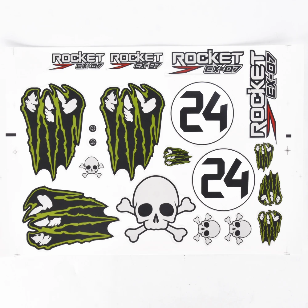 ZD ̽ EX07 1/7  ƼĿ,    ī ÷  RC ڵ ƼĿ