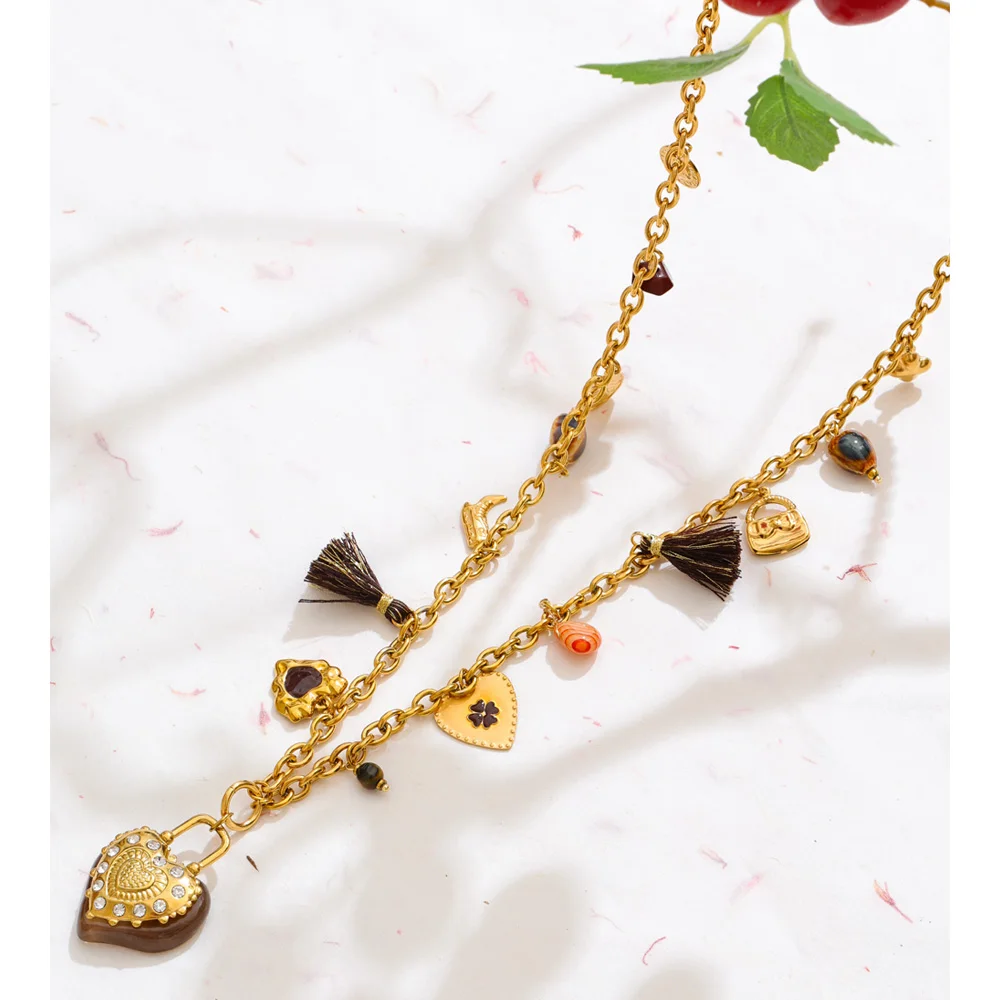 Yhpup Resin Pendant Necklace