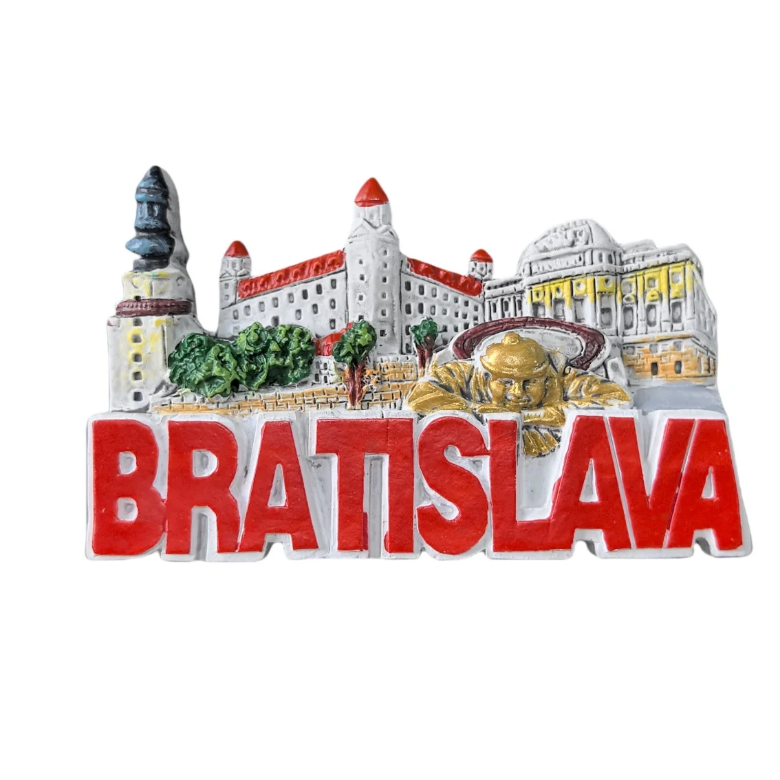 Bratislava Slovakia 3D Fridge Magnet Souvenir Gift,Resin Handmade Bratislava Refrigerator Magnet Home Decoration Collection