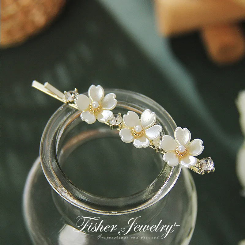 Koreanische Mode Blume Opal Perle Haarnadeln Geschenke Frauen Mädchen Haar Clips Pins Barrettes Zubehör Haarspange Grips Kopfschmuck – Detail 9