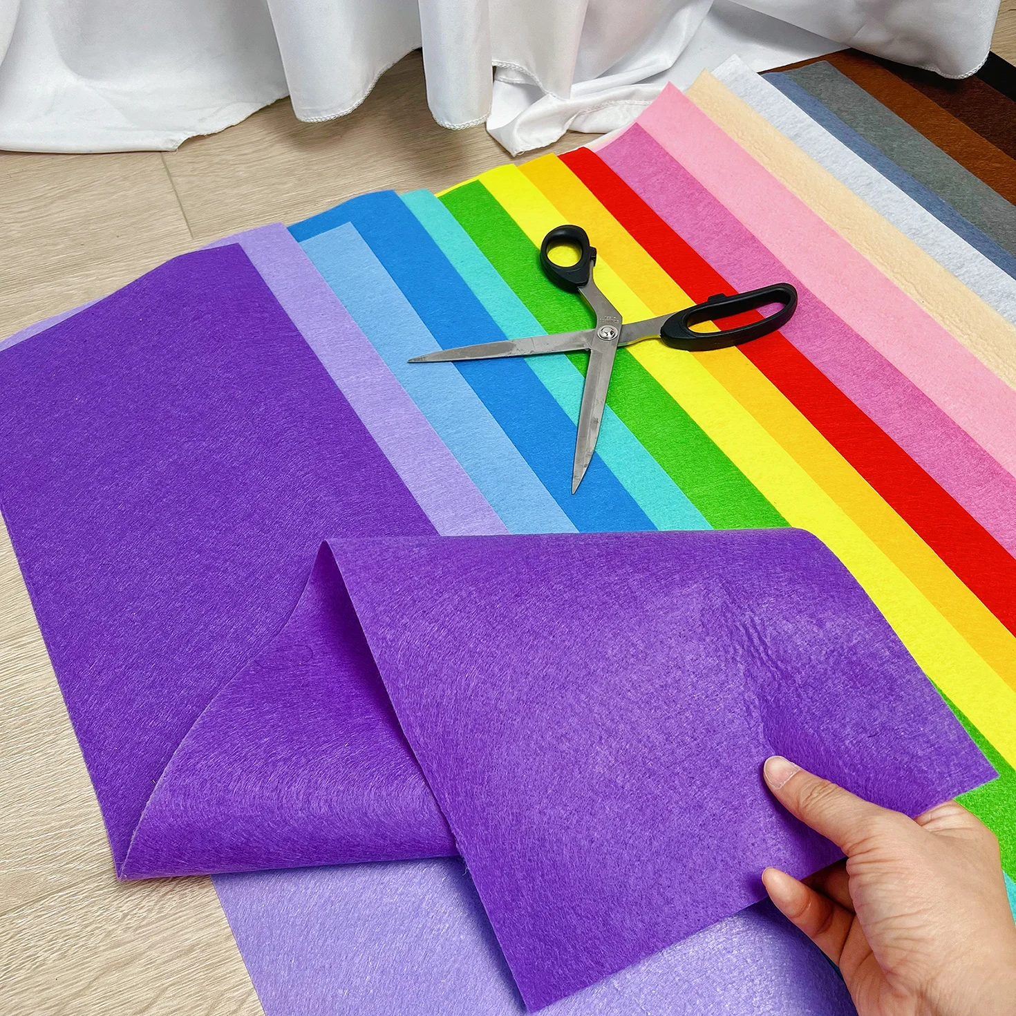 20x90cm Felt Fabric Material - Craft Felt 20 Colors - Soft Polyester Fabric  Roll