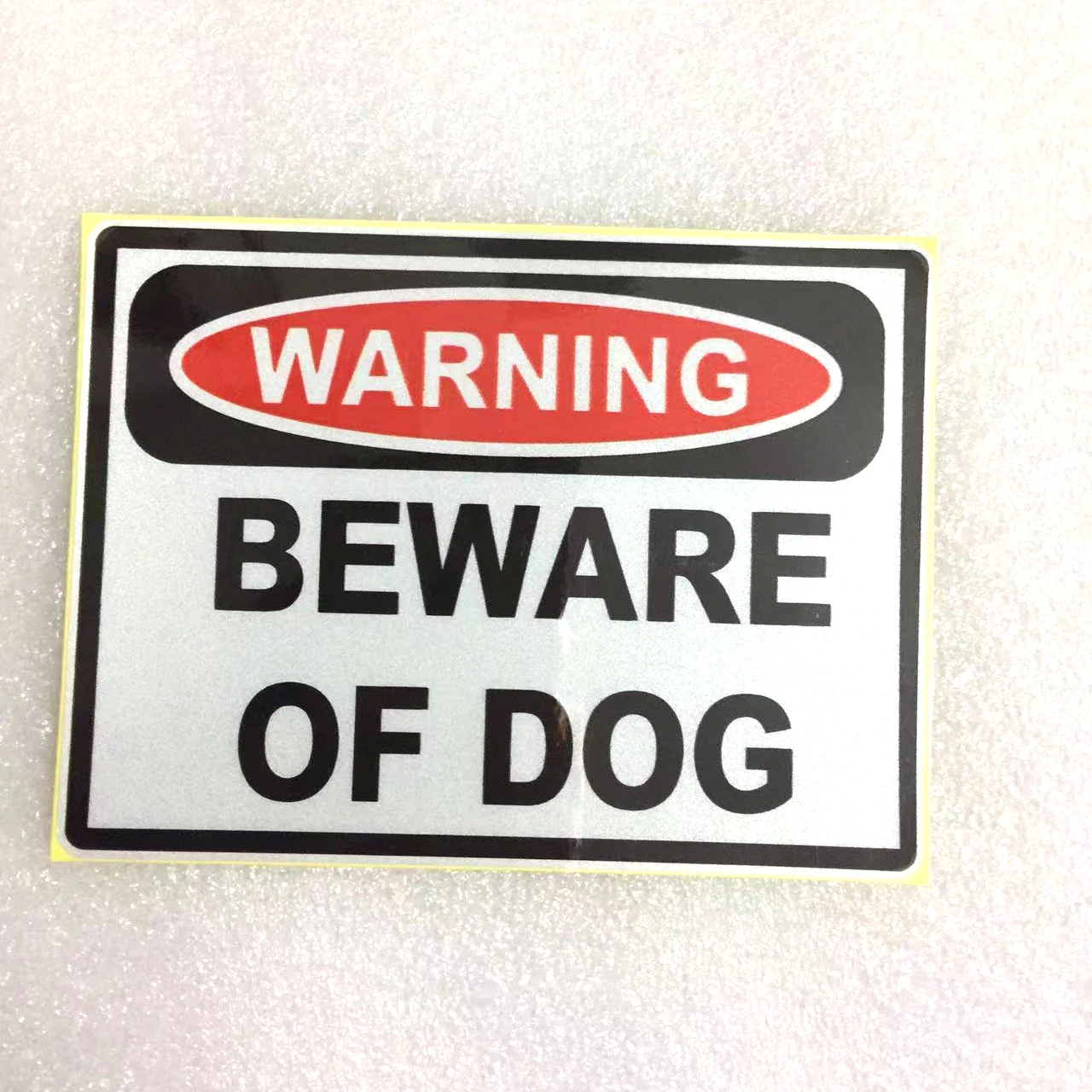 

BEWARE OF DOG WARMING DANGER Reflective Lnterest Car Sticker PVC 10.2CM*6.6CM