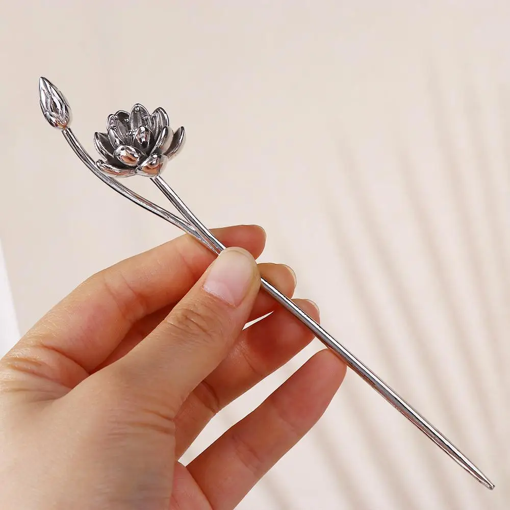 Antike Perlen Blumen Haarnadel Chinesischer Stil Metall Stab_voghion.com