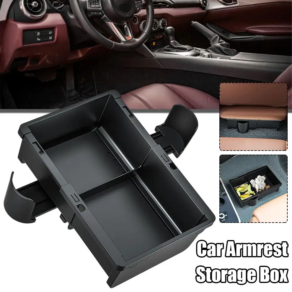 

Car Storage Box Multifunction Car Center Armrest Hidden Box Cup Holder Console Organizer Box for Car Accessories T9V6
