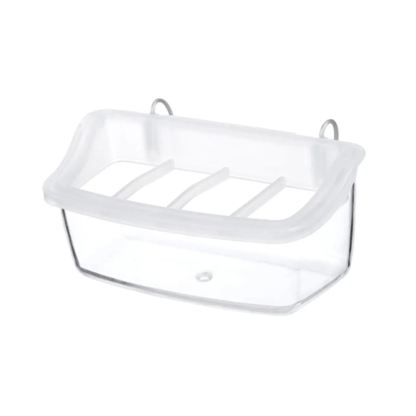 Parrot Feeder for Cage Clear Accessories Washable 360 Degree Visibility Outdoor Easy to Install Bird Food Bowl Feeding Dish