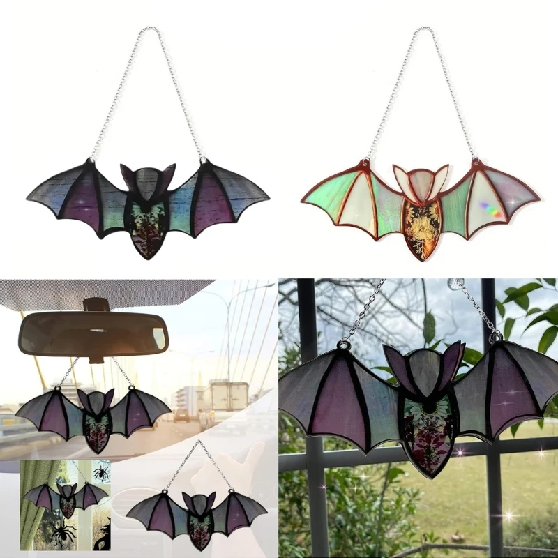 

Halloween New Acrylic Bar Colorful Bats Home Decoration Pendant DropShip
