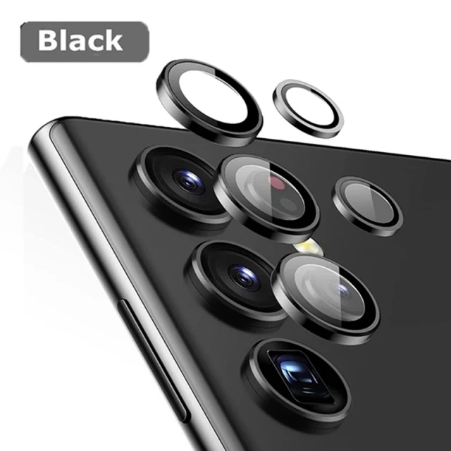 Premium Aluminum Alloy Camera Lens Protector with Tempered Glass Film for Samsung Galaxy Series