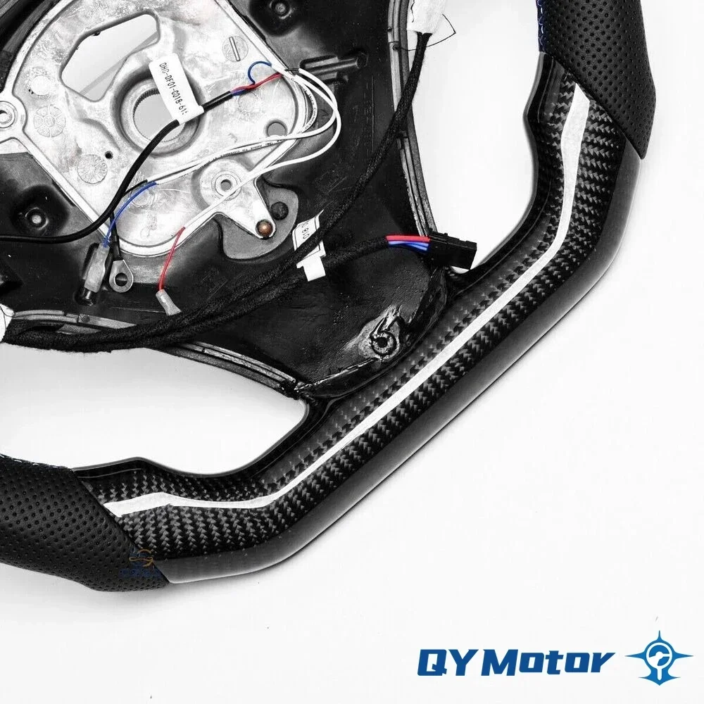 LED 탄소 섬유 천공 가죽, BMW 스티어링 휠 Volant E89 E90 E91 E92 E93 330i 335i 328i M3 2005-2012 3 시리즈에 적합