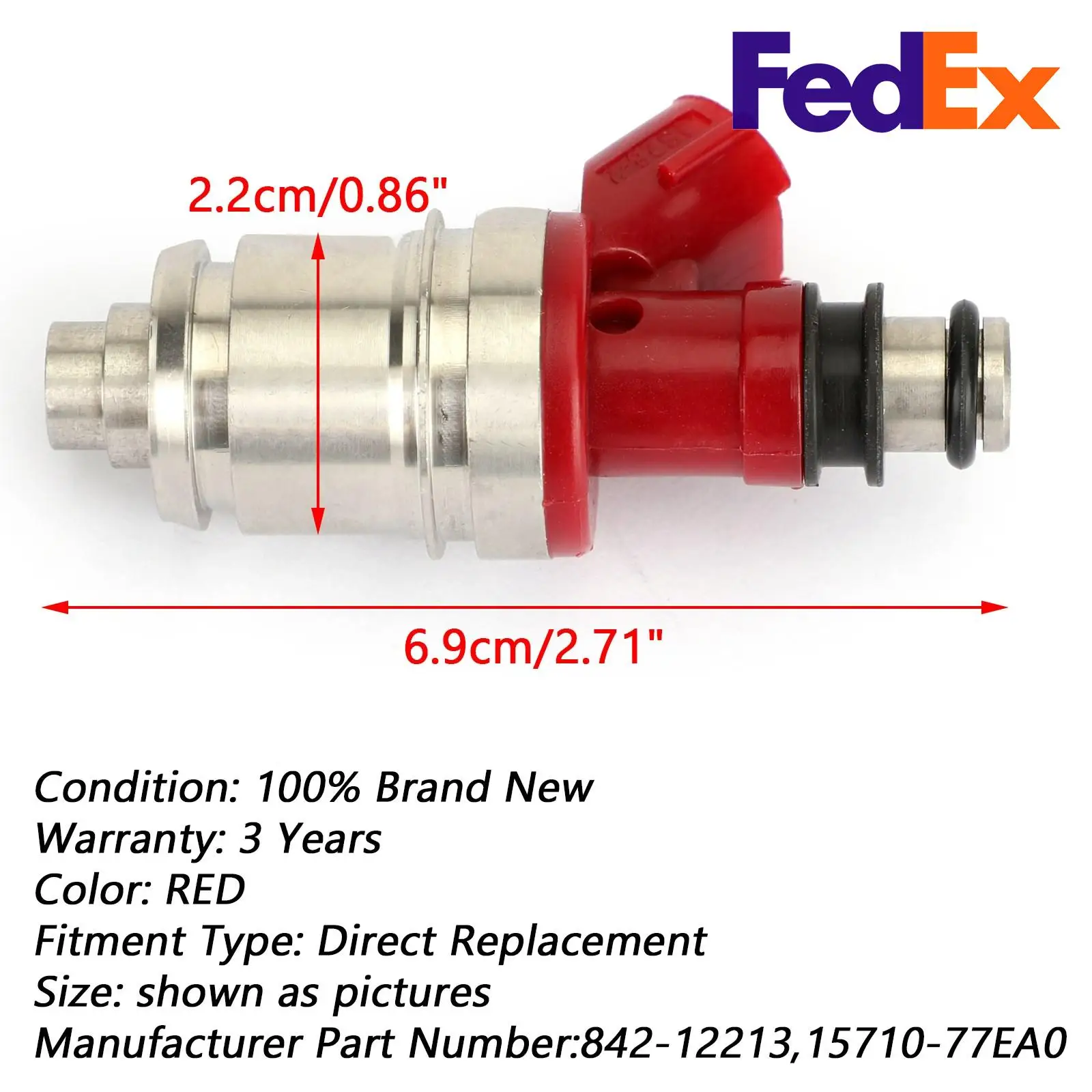 

Artudatech 1PCS Fuel Injectors Fit For Isuzu Amigo Pickup Rodeo 2.6L 842-12213 Car Auto Parts