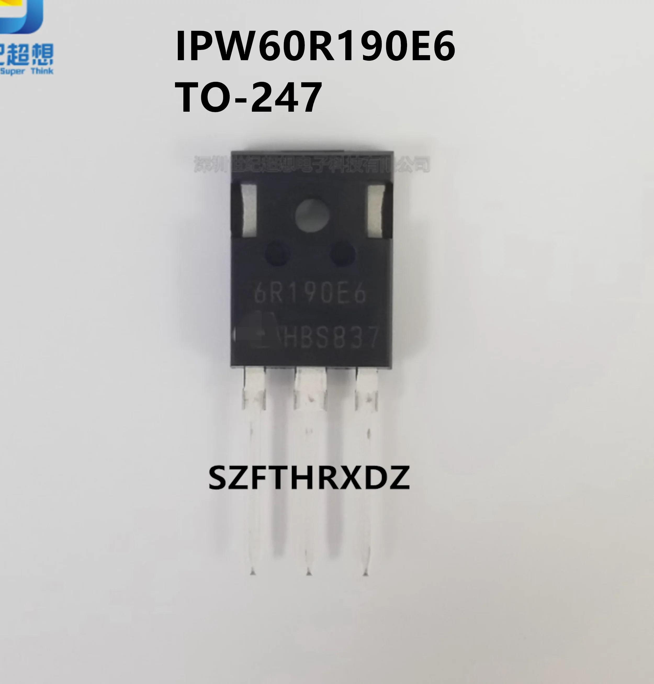 

10pcs 100% New Imported Original IPW60R190E6T 6R190E6 600V 20.2A 151W TO247 N-channel field-effect transistor