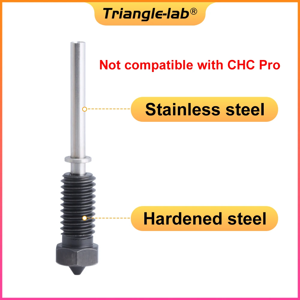 Trianglelab-endurecido Bocal de Aço Tun Tudo-em-um Compatível com Extrusora de Matriz Chc Tr6 Td6 Impressora 3d Hotend - Imagem 6