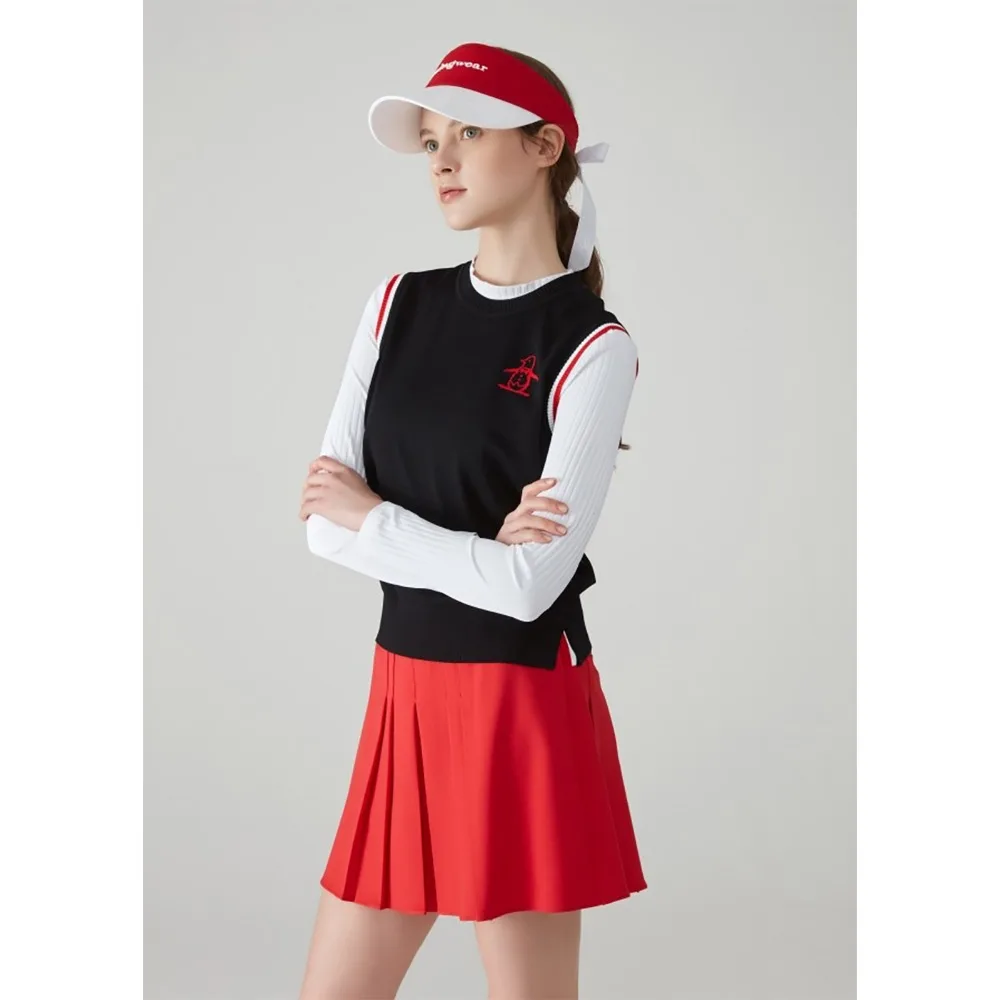 Autumn Women's Warm Knitted Vest Sports All-match Simple Style Golf