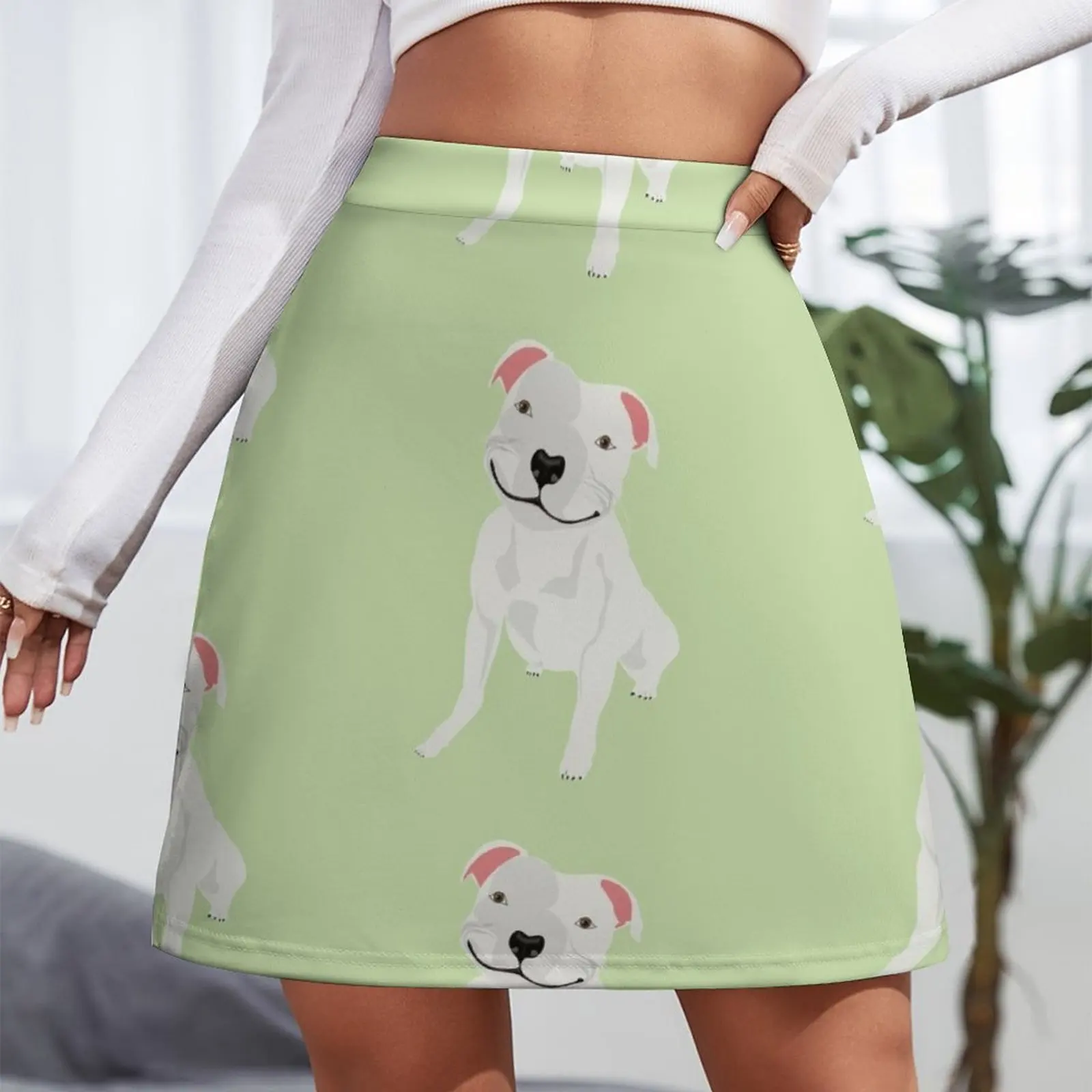 Shiny, Happy Pitbull Smiling BIG Mini Skirt mini skirt for women summer clothes Korean clothing