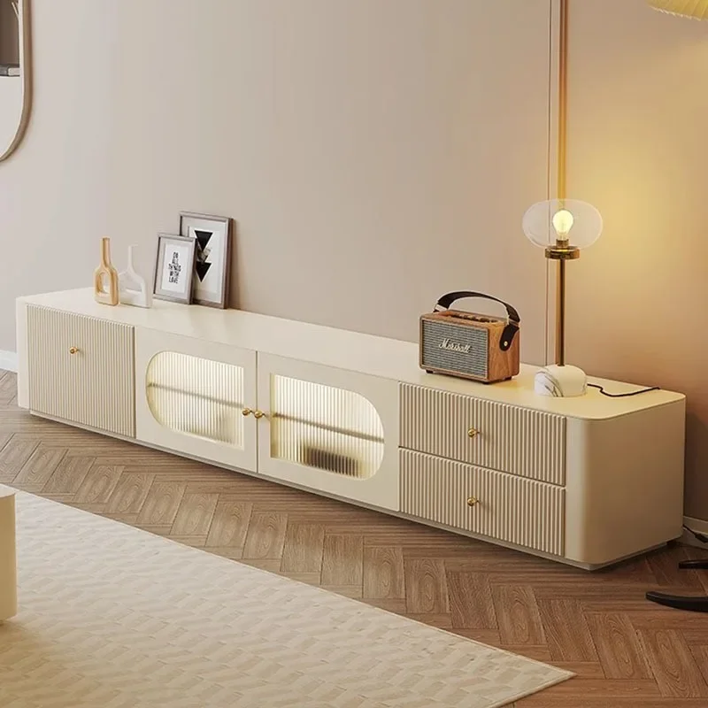 

Table Drawers Tv Stand White Standing Gaming Minimalist Monitor Television Unit Bedroom Media Meuble Tv Salon Modern Furniture