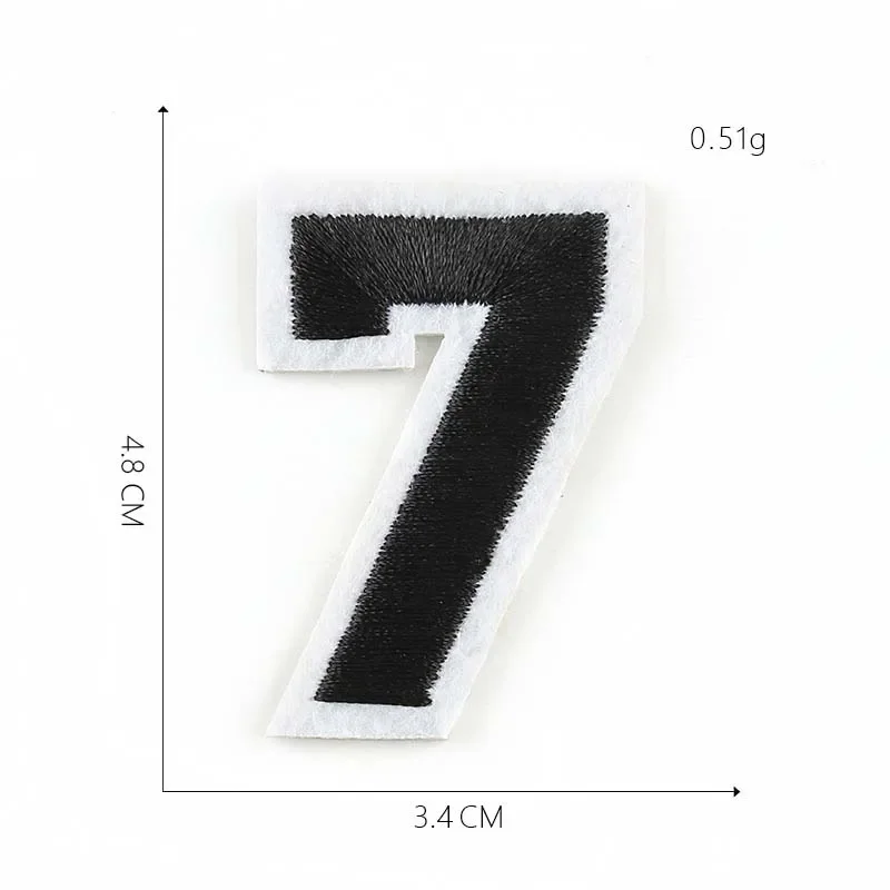 Multicolor Number Patch Set - Embroidered Iron-On Fabric Decals