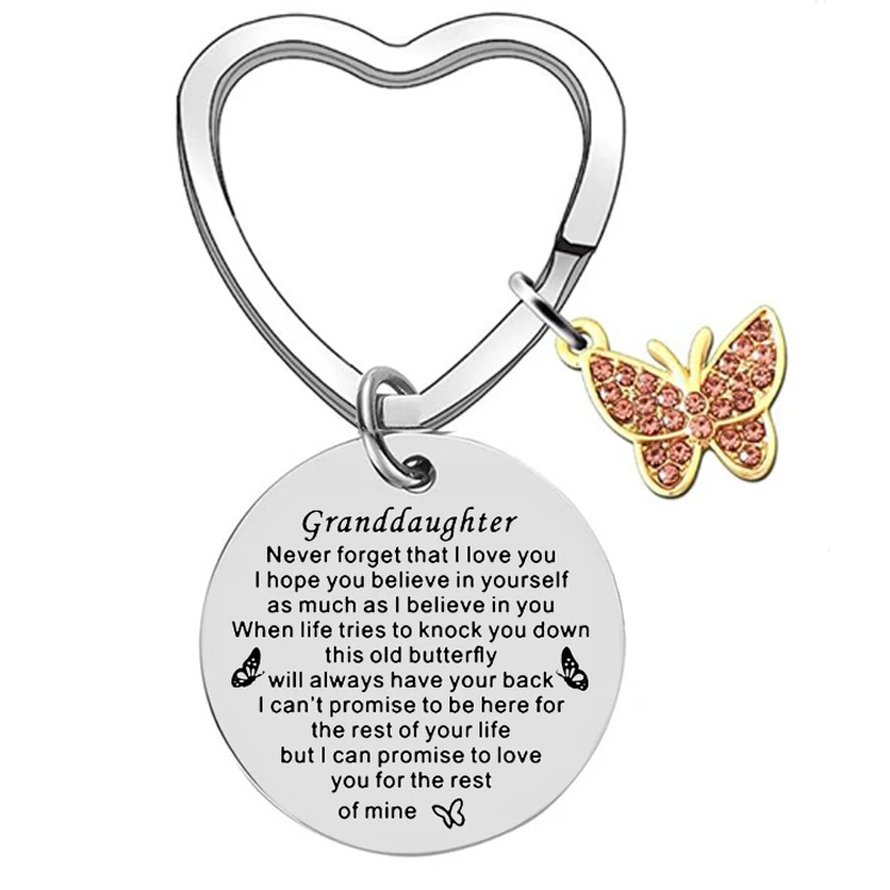 Zu Meinem Enkelin Keychain Inspirational Enkelin Schmetterling Geschenke Schlüsselring Graduation Weihnachten Geschenke von Opa Oma