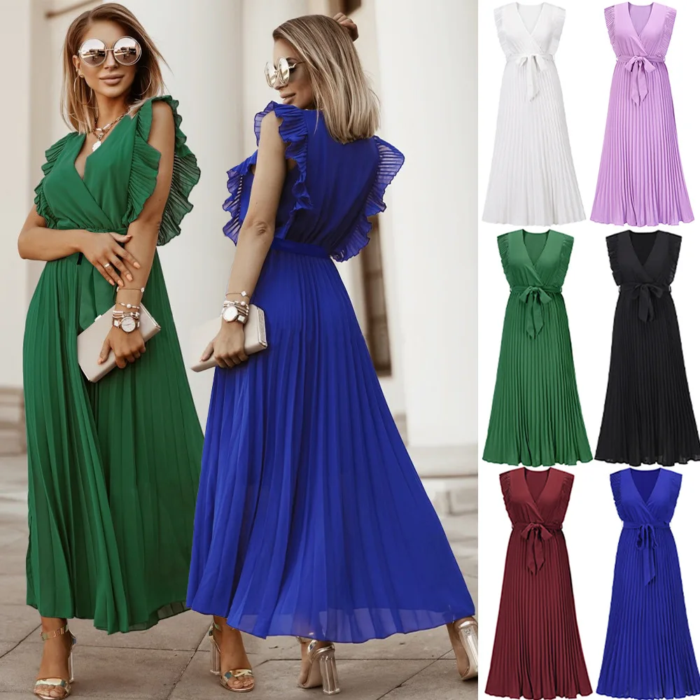 

Maternity Dresses Pregnancy Women V-Neck Sexy Dress for Photo Shoot Chiffon Dress Women Sleeveless Photography Props Clothing