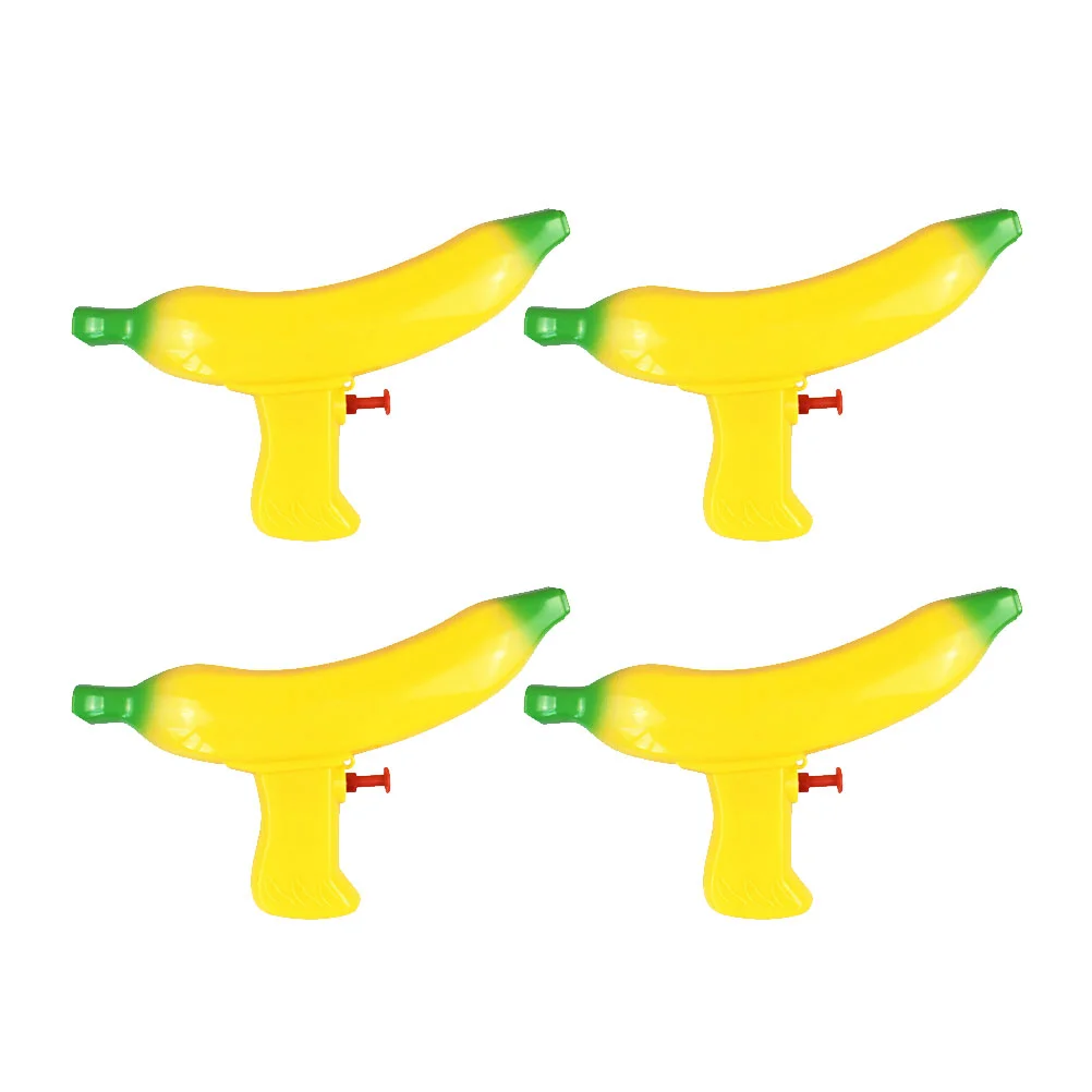 

4pcs Water Soaker Toys Banana Shape Shoots Squirter Funny Play Summer Water Shooter Toys Beach Pool Game Playthings for Kids