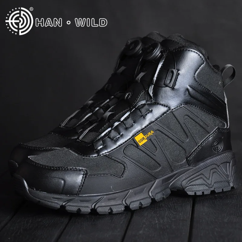 Men Outdoor Military Tactical Desert Boots Quick Wear Off Breathable Mesh Anti-Piercing Boot Climbing Training Combat Army Shoes