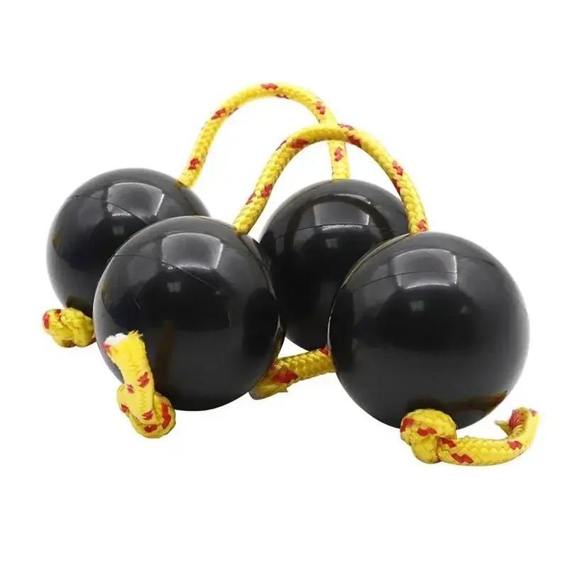 1 Pair Of African Shaker Asalato Rhythm Ball Maracas Single Hand Percussion Instrument 2 Strings and 4 Balls drum percussion accessories drum accessories