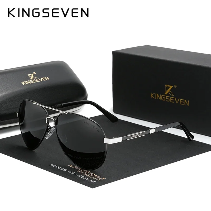 

KINGSEVEN, новинка 2024, модные мужские алюминиевые солнцезащитные очки, поляризационные, для рыбалки, вождения, солнцезащитные очки, брендовые, мужские, UV400