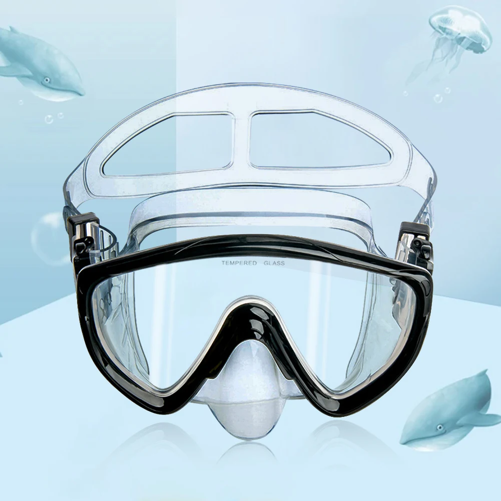 Scuba Diving Mask with Nose Cover Scuba Mask Silicone Skirt Snorkeling Wide View Swimming Goggles for Adults