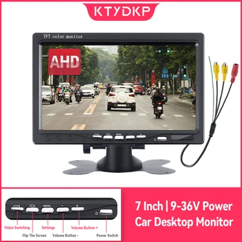 KTYDKP Pantalla de monitor AHD para automóvil de 7 "con entrada de vídeo bidireccional Pantalla LCD TFT de 7 pulgadas 1024*600 para estacionamiento de cámara de visión trasera de vehículo 1