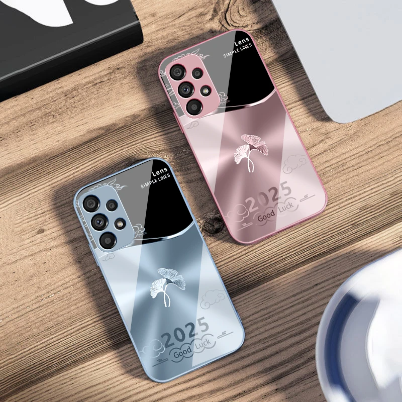 Radiant Ginkgo Leaves Tempered Glass Phone Case