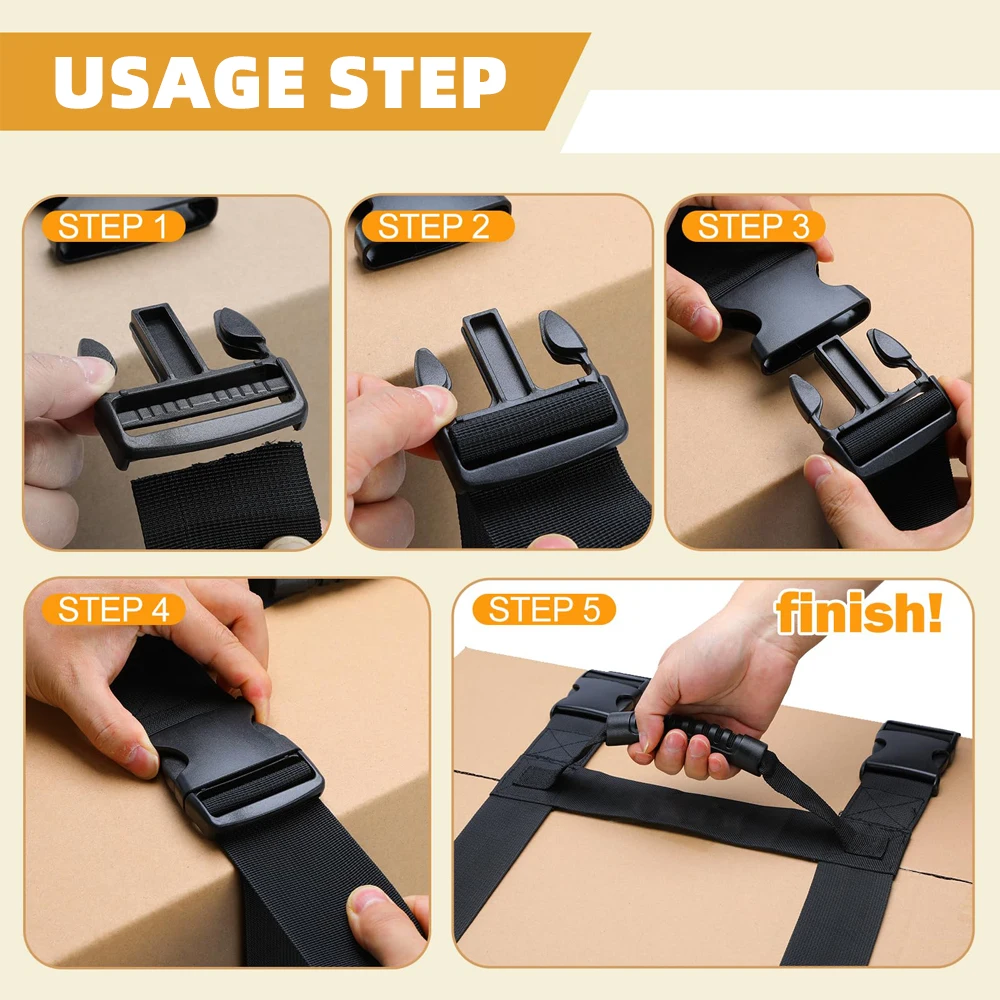 Heavy Object Lifting Belt Carry Rope Furniture Moving Belt Luggage Packing Straps Moving Straps Easier Conveying Boxes Luggage moving straps moving rope cargo strap furniture mover