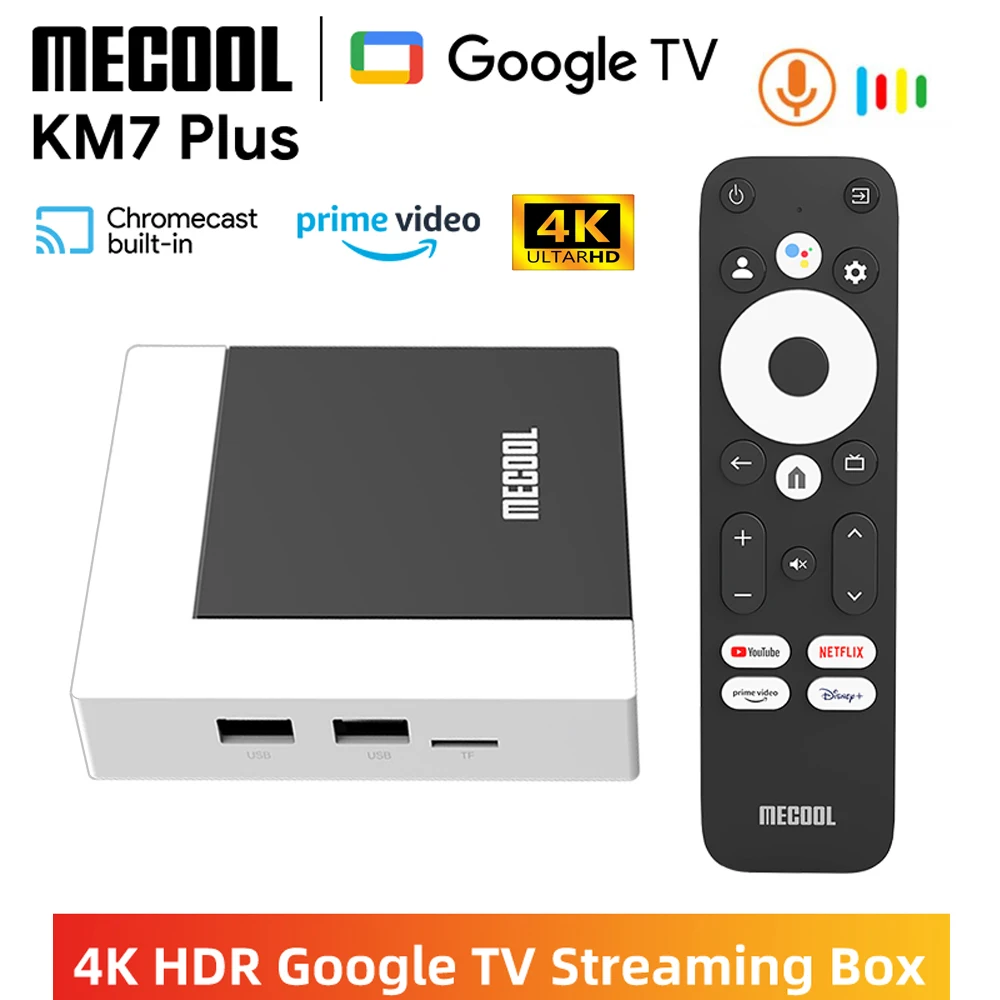 MECOOL KM7 Plus Smart TV Box Android 11 Google Certified Netflix 4K HDR10 2.4G/5G WIFI TVBOX S905Y4 Media Player Set Top Box global mecool km2 netflix españa 4k tv box android 10 atv google certified 2gb8gb ddr4 dolby wifi prime video tvbox set top box