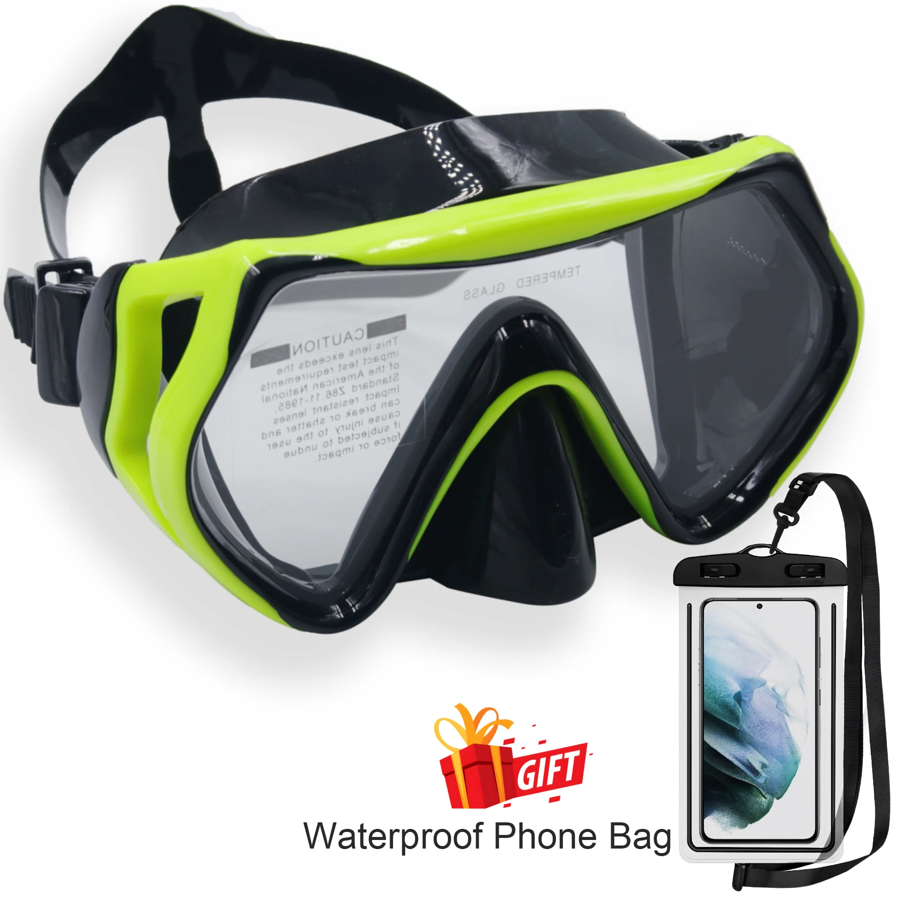 

Professional Adult Snorkel Swim Mask Unisex Diving Mask Anti-Fog Swimming Goggles with Nose Cover for Snorkeling Swim Training