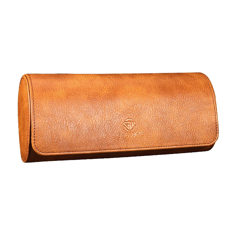 Travel Watch Case 🕰️ 3 Slots PU Leather Watch Organizer – Vintage Roll Travel Case – Po... - SKU TWC02256 - UGI P...